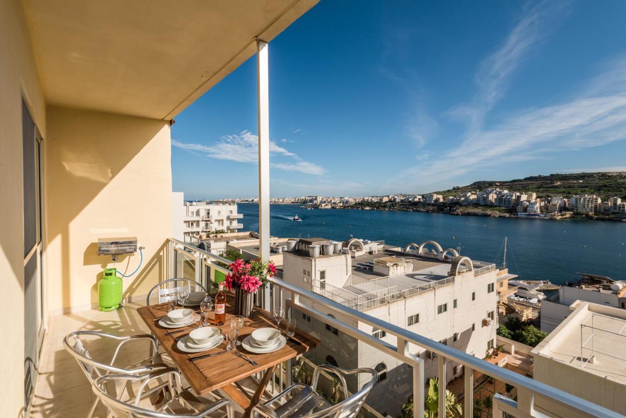 Bayview 2 Bedroom Seaview Apartment With Large Terrace With Panoramic Views - By Getawaysmalta St. Paul's Bay Dış mekan fotoğraf